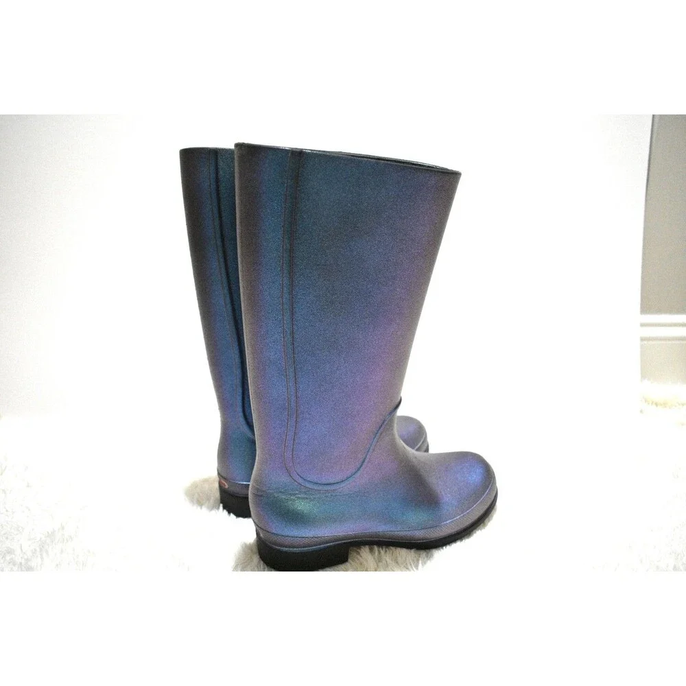Crocs Iridescent Shimmer Rain Boots Women's Size 6